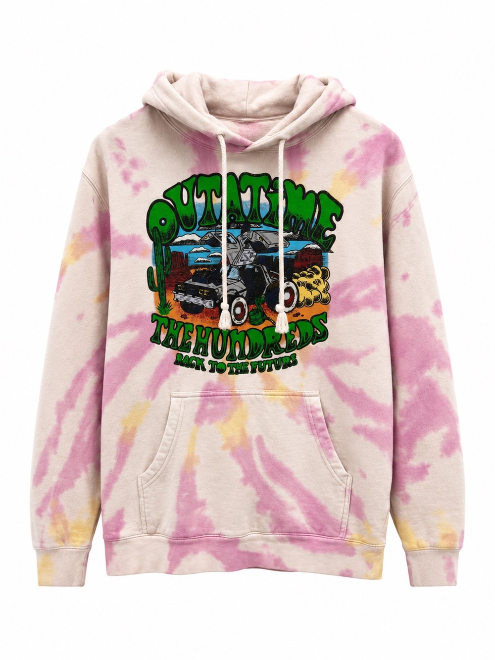 The Hundreds Outta Time Tie-Dye Hoodie - Pink Cream Yellow